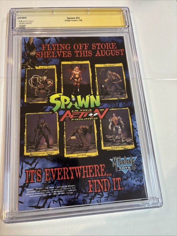 Spawn (1996) # 51 (CGC 9.8 SS) Signed Greg Capullo * Image Comics