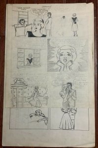 RALPH SEDUCES LUCY Large Art Pages by Unknown 14x22 Pencils & Partial Inks LOT