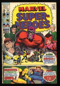 Marvel Super-Heroes #23 FN 6.0 Reprints X-Men #4!