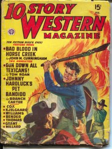 10 Story Western 2/1949-Popular-Norman Saunders fight cover-pulp stories-VG