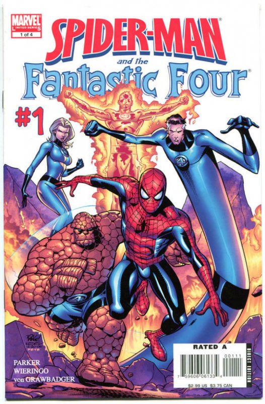 SPIDER-MAN & FANTASTIC FOUR #1 2 3 4, NM, Human Torch, Webbing, more in stor