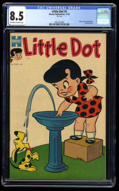 Little Dot #2 CGC VF+ 8.5 File Copy Little Lotta and Richie Rich Appearances!