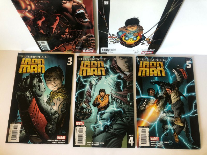 Ultimate Iron Man  #1 -5 Complete Set Lot Of 5
