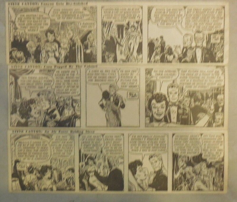 (313) Steve Canyon Dailies by Milton Caniff  from 1956 Complete Year ! 