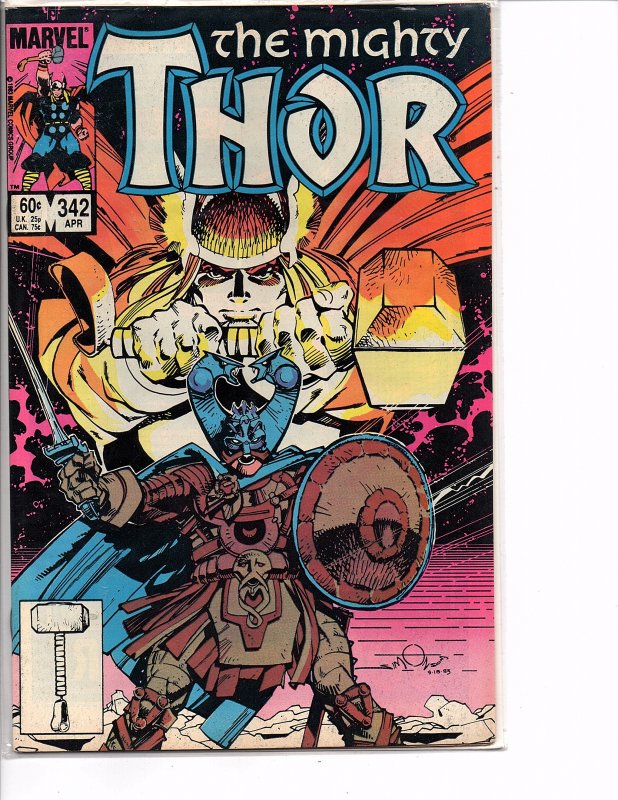 Marvel Comics The Mighty Thor #342 Eilif the Lost Walt Simonson Story and Art