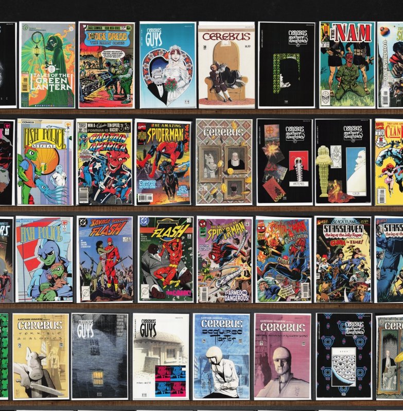 Huge Lot 150+ Comics with Cerebus, Captain America, Superman, The Flash & More!