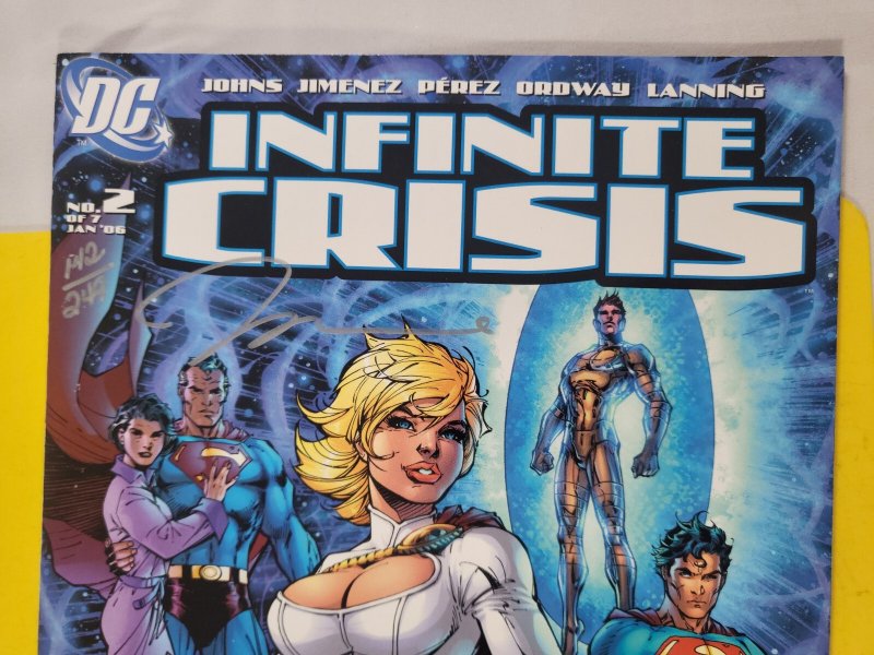 Infinite Crisis #2 Signed by Jim Lee 2006 Dynamic Forces COA #142/249 See Photos