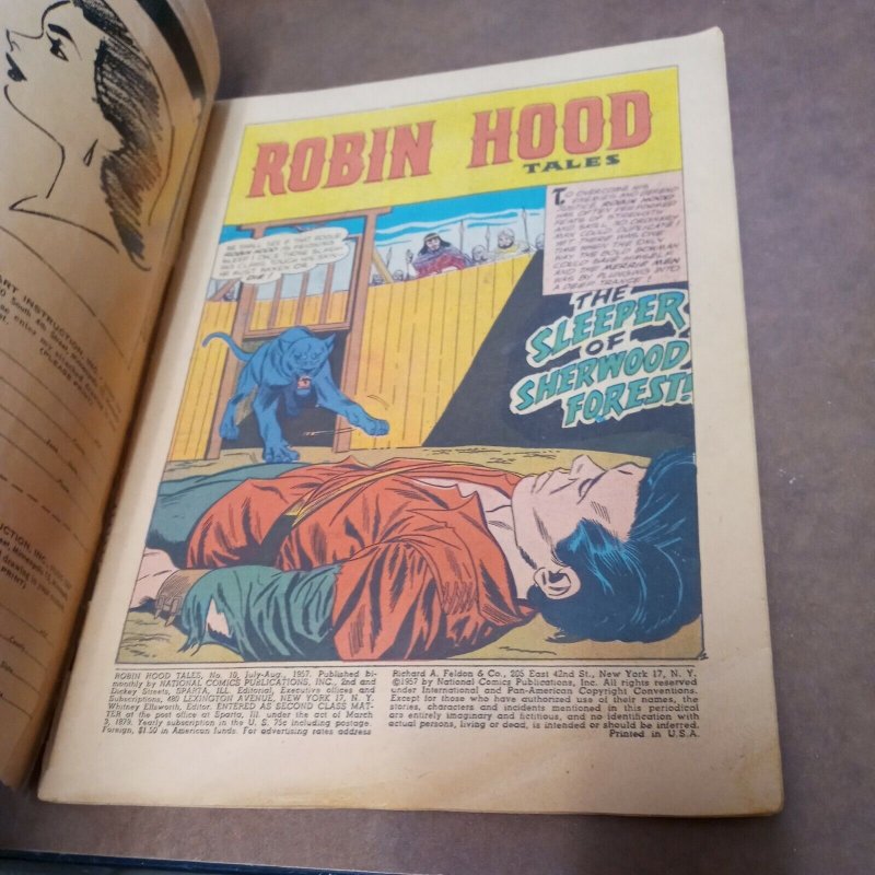 Robin Hood Tales # 10 silver age dc comics andru esposito classic cover art 1957