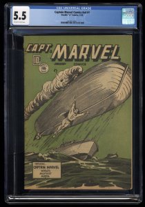 Captain Marvel Comics (1942) #1 CGC FN- 5.5 Off White to White