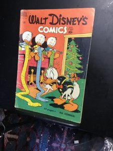 Walt Disney's Comics & Stories #124 (1951) Carl Barks Christmas cover ke...