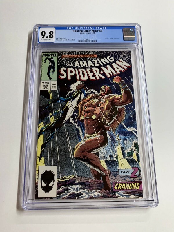 Amazing Spider-man 293 Cgc 9.8 Ow/White Pages Last Hunt 2066611013