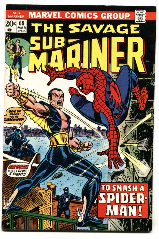 SUB-MARINER #69-marvel comic book Spider-Man issue VF
