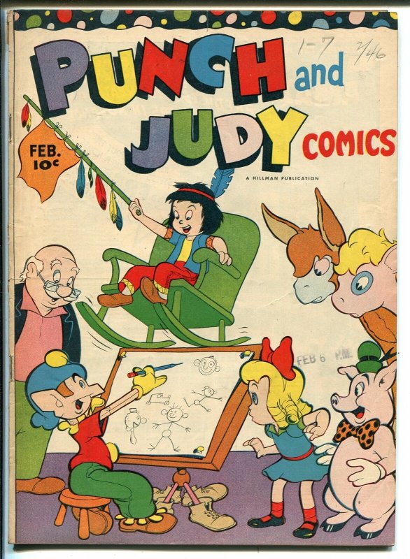 Punch and Judy #7 1946-Hillman-Funny Animals-higher grade-FN MINUS 