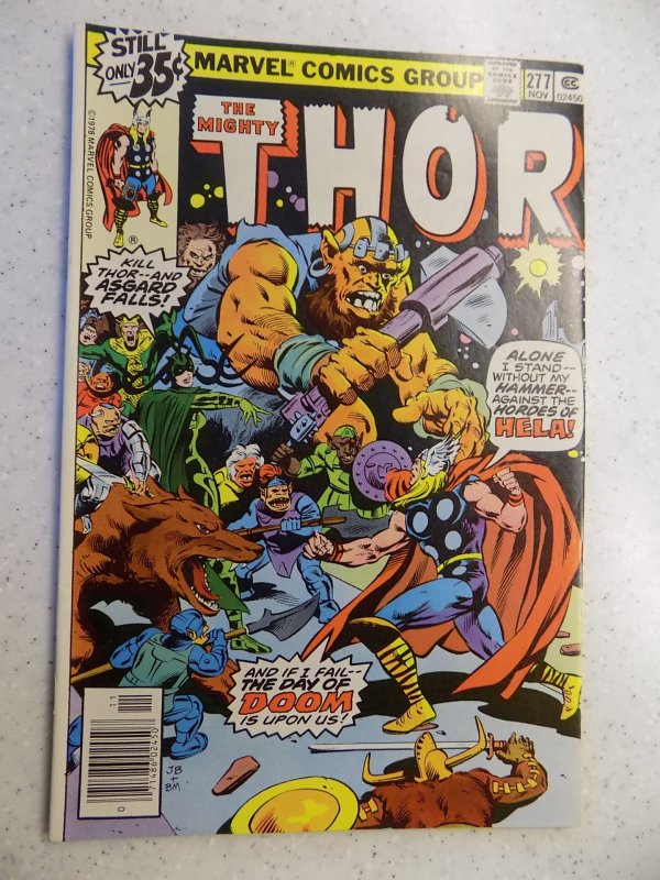 THOR # 277 MARVEL GODS JOURNEY BRONZE ACTION ADVENTURE FN+