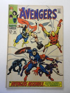 The Avengers #58 (1968) VG Condition moisture stain