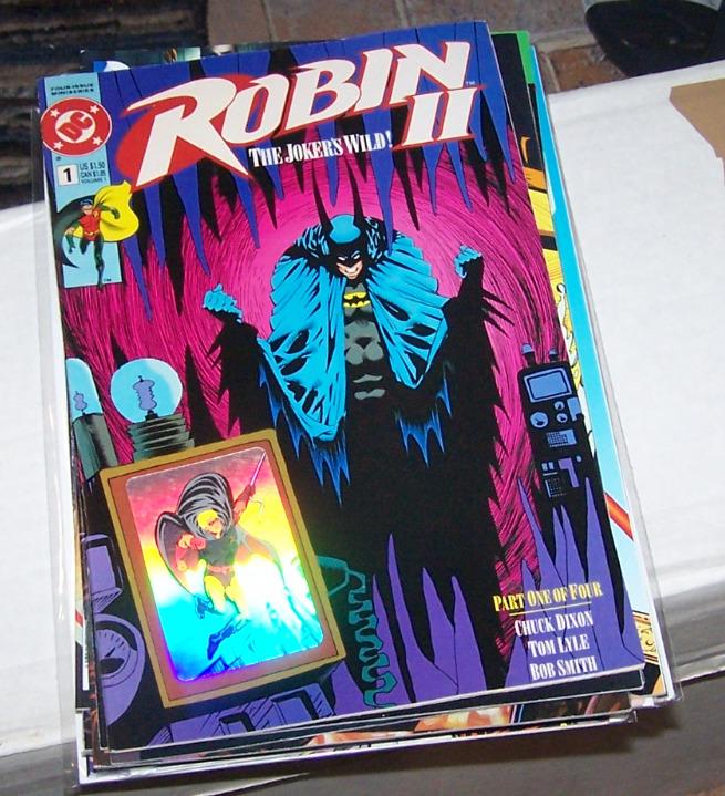 Robin II #1 (Dec 1991, DC) jokers wil\d  robin hologram card on cover