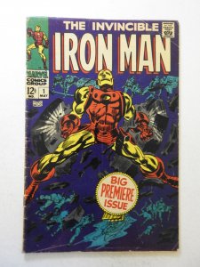 Iron Man #1 (1968) VG- Condition stain bc