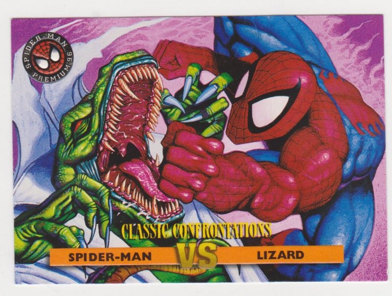 1996 Fleer Ultra Spider-Man Premium #39 Spider-Man vs Lizard