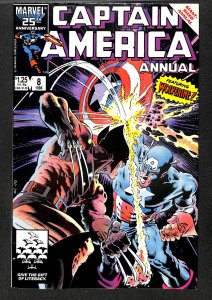Captain America Annual #8 FN/VF 7.0 Wolverine!