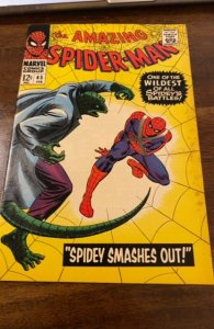 The Amazing Spider-Man #45 (1967)spider smashes our lizard some spotting