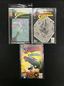 SUPERMAN 3PC LOT (VF) HOLOGRAM INCLUDED!! 1993