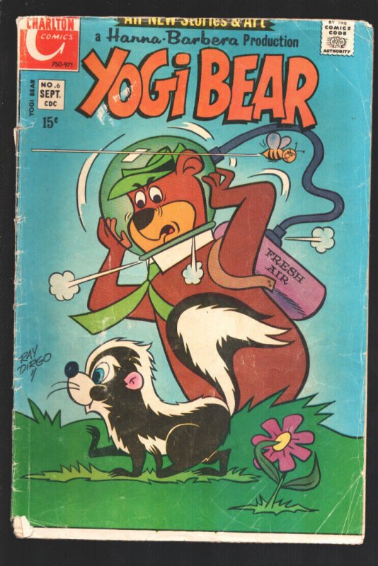 Yogi Bear #6 1971-Charlton-Hanna- Barbera TV cartoon-G