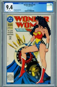 WONDER WOMAN #72 CGC 9.4 1993-BOLLAND COVER-4253450015