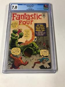 Fantastic Four 1 Cgc 7.0 Ow/w Pages Golden Record Reprint Marvel