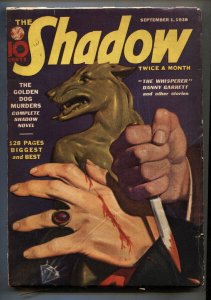 SHADOW 9/1/1938-- STREET AND SMITH--Hero Pulp Magazine--VG