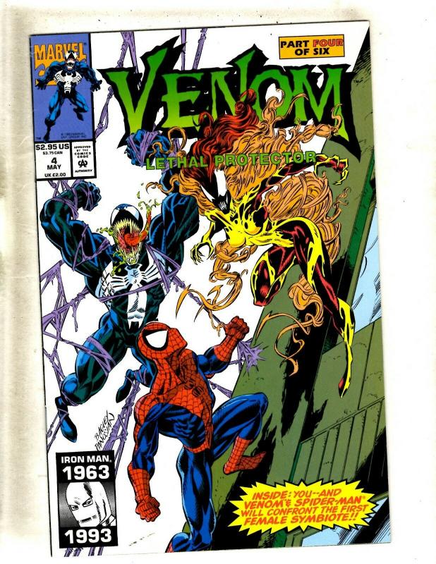 Lot Of 5 Venom Lethal Protector Marvel Comic Books # 1 3 4 5 6 Spider-Man J345