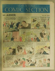(49) Li'l Abner Sunday Pages by Al Capp from 1959 Tabloid Size Frazetta Artwork!