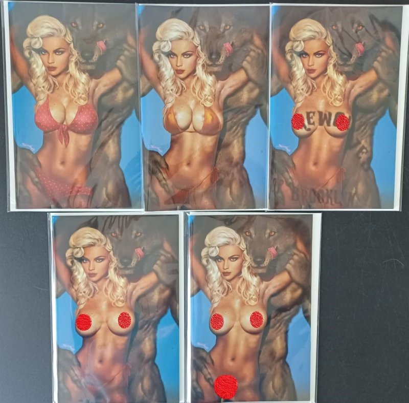 Werewolves of Brooklyn #3 Shikarii Kickstarter Complete Set of 5 Covers !!  NM