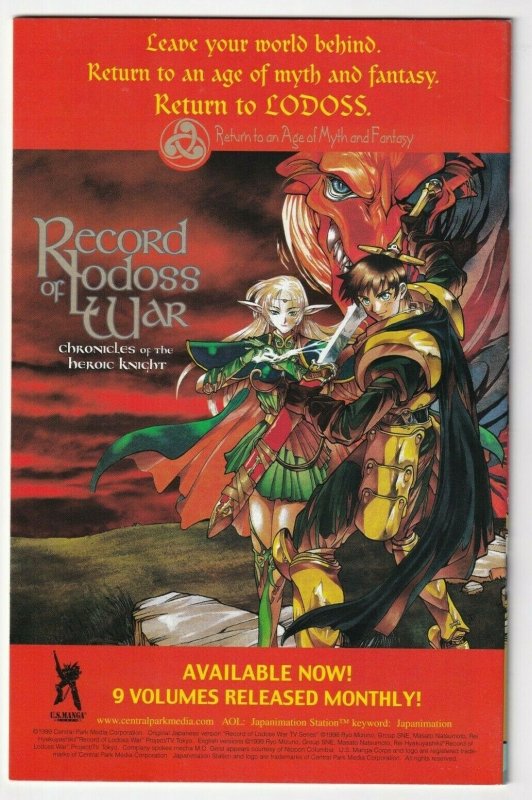 Record Of Lodoss War The Grey Witch #20 June 2000 CPM Manga
