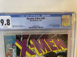 Uncanny X-Men #283 - CGC 9.8 - 1st Full Bishop  - White Pages - Marvel 1991
