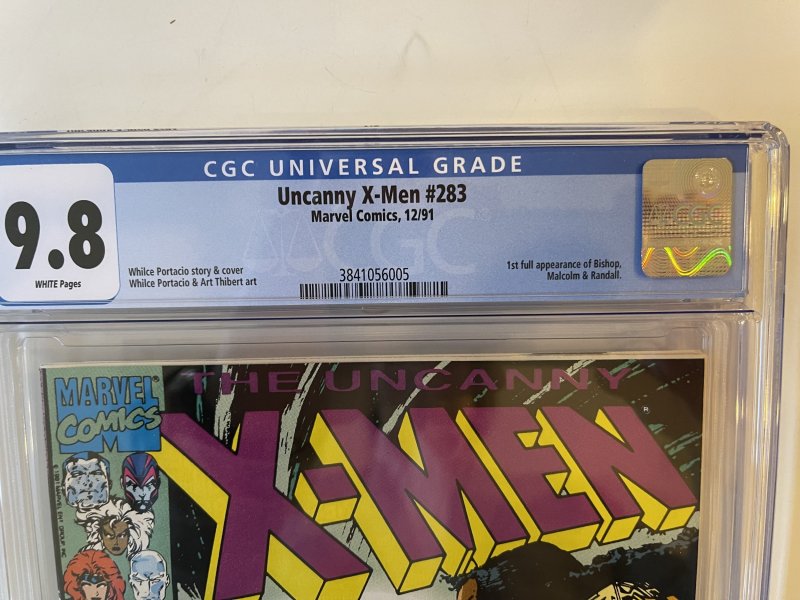 Uncanny X-Men #283 - CGC 9.8 - 1st Full Bishop  - White Pages - Marvel 1991