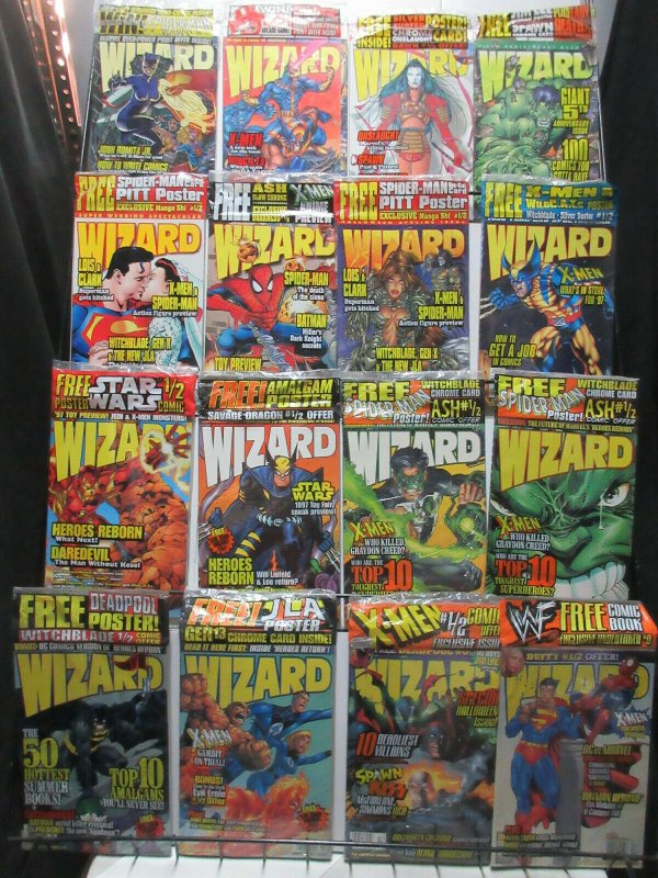 Wizard Magazine Lot of 22Diff from 1995 to 1999 Sealed with Goodies Extreme!