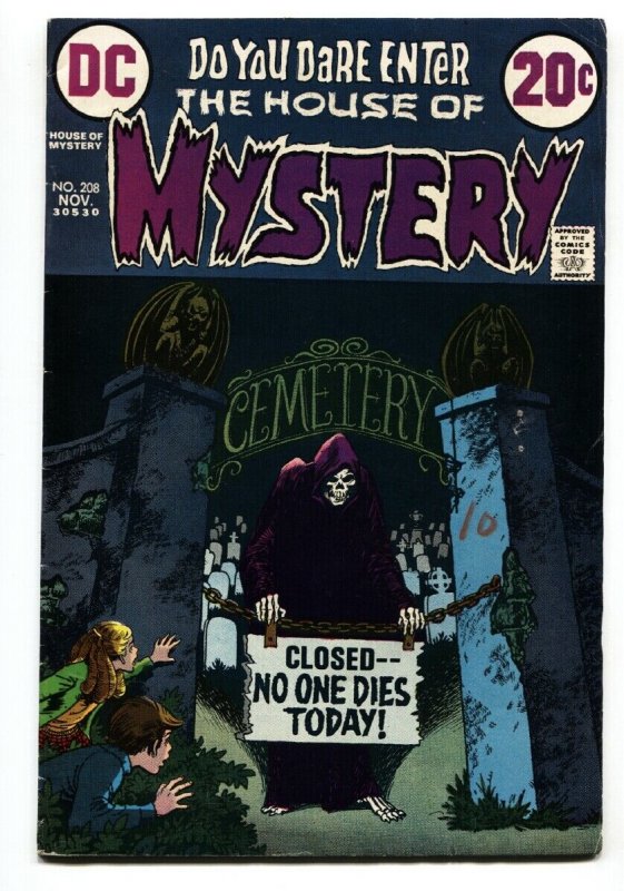 House Of Mystery #208 1972- DC Bronze Horror- Graveyard cover