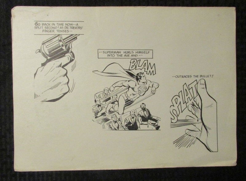 Vintage SUPERMAN Faster Then a Speeding Bullet 11.5x16 Production STAT