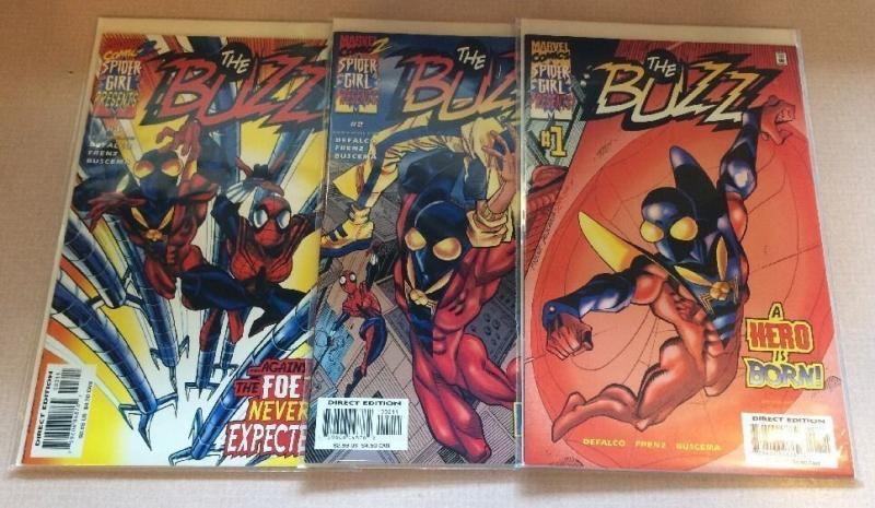 The Buzz 1-3 Complete Near Lot Lot Set Run Spider girl