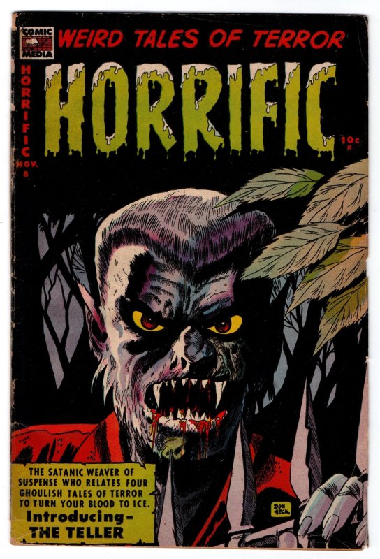 Horrific #8 (1953)  FR 1.0  looks much better  complete  Comic Media