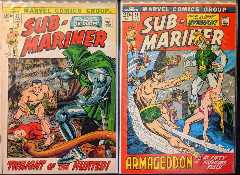 Sub-Mariner #48 and #51(1972) HIGH GRADE COPIES!