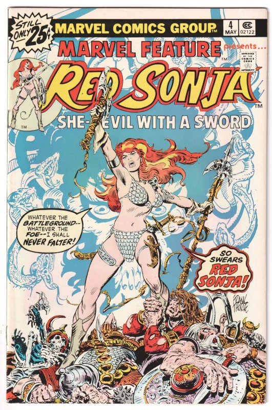 Marvel Feature #1, 2, 3, 4, 5, 6, 7 (1976) Red Sonja full run, high grade comics