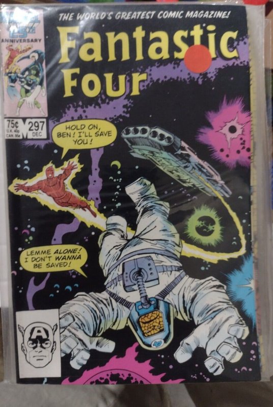 Fantastic Four  # 297  1986 MARVEL  the thing in space