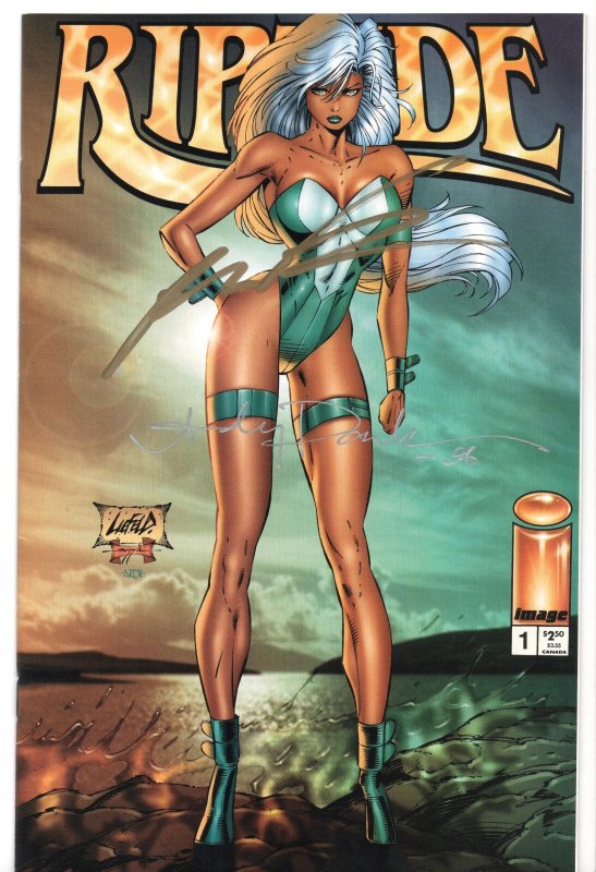 Riptide #1 (Image, 1995) VF/NM SIGNED Liefeld, Park