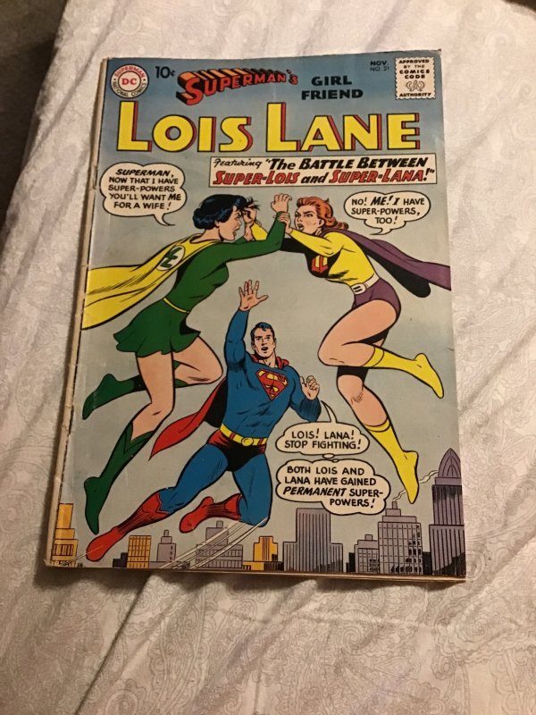 Superman's Girl Friend, Lois Lane #21 (1960) Super Lana vs Lois cat-figh...