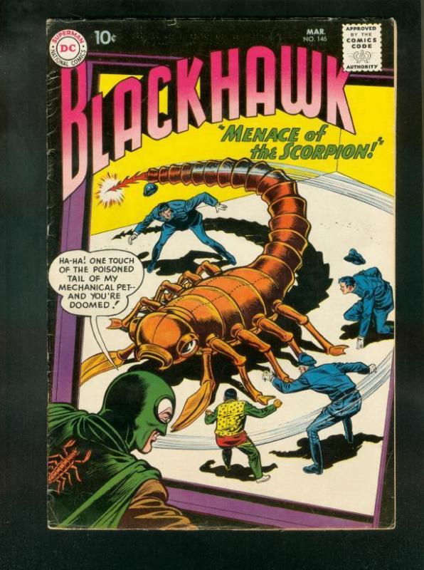 BLACKHAWK COMICS #146 1960-DC COMICS-SCORPION APPEARANCE-fine FN