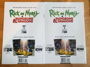 RICK and MORTY vs Dungeons & Dragons #1 (Oni IDW 2019) NYCC Connecting Variants