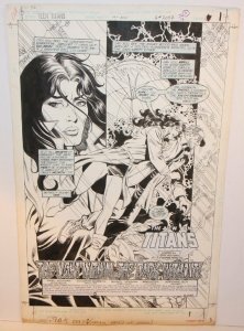 New Teen Titans #14 p.1 - Title Splash - 1987 art by Eduardo Barreto