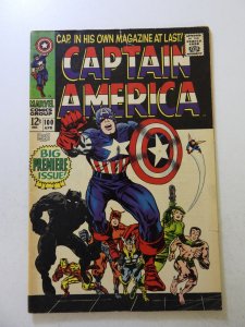 Captain America #100 (1968) Fair condition pieces missing from two ad pages