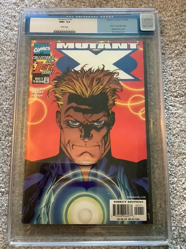 MUTANT X #1  CGC 9.6 VARIANT COVER Tom Raney Art